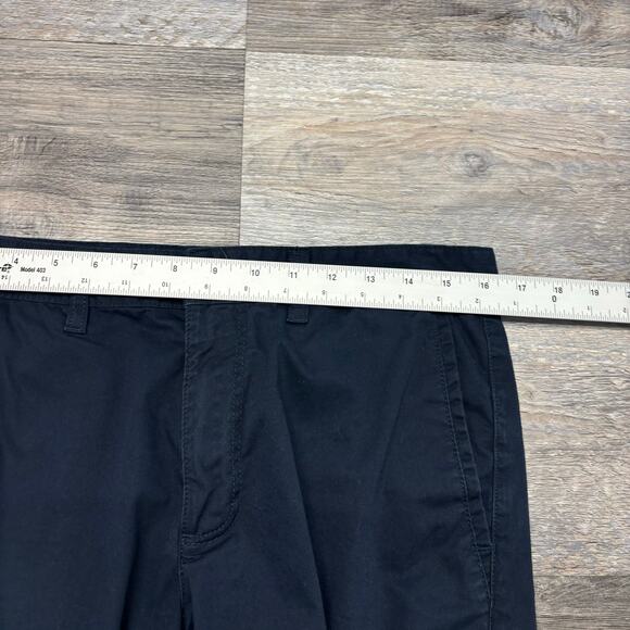 Armani Shorts Exchange Navy Blue Mens 33 Stretch Flat Front Casual Golf Chino - Picture 5 of 9